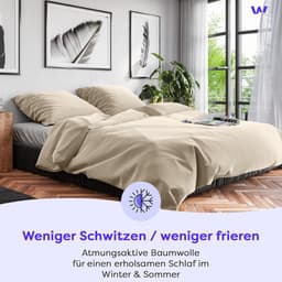 Wolkenfeld Bettwäsche Renforcé | Beige