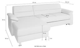 sit&more Ecksofa Ascara L-Form | Grau