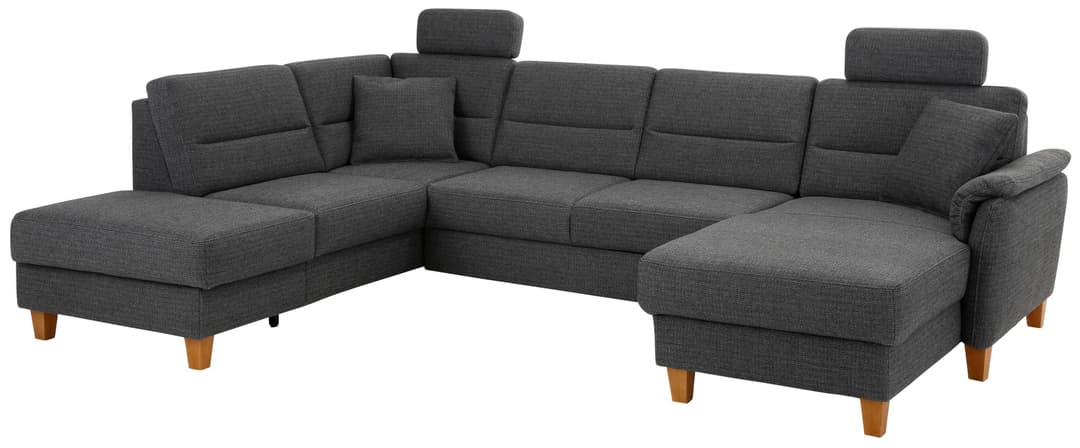 Home affaire Wohnlandschaft Palmera U-Form | Grau