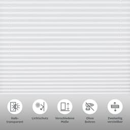 OTTO home Plissee EASYFIX PIA | Weiß