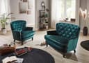 ATLANTIC home collection Leo 1,5-Sitzer Sessel | Grün 4