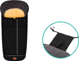 Fillikid Fußsack Nanga Lammfell | Schwarz