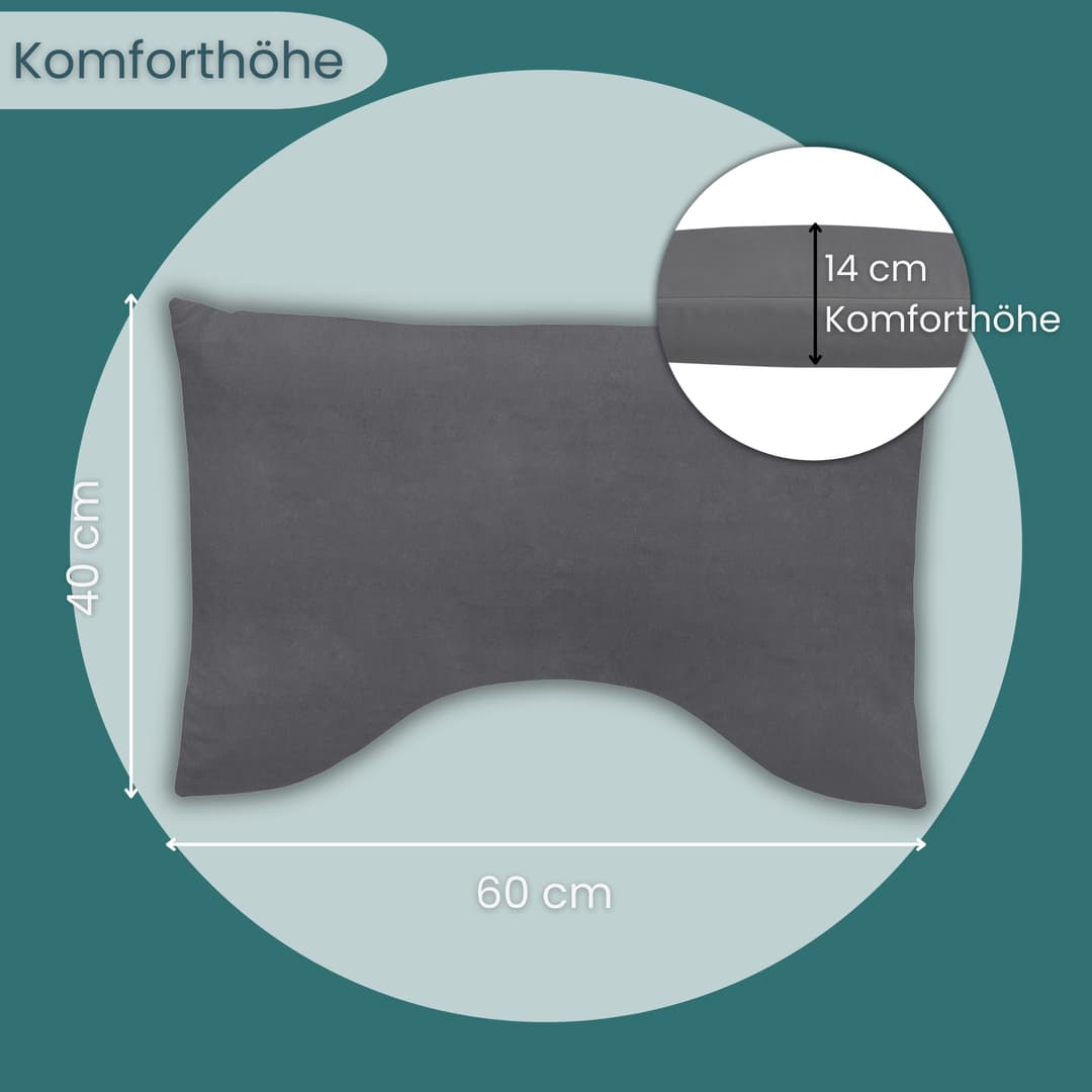 OTTO home Nackenstützkissen Jenille | Grau