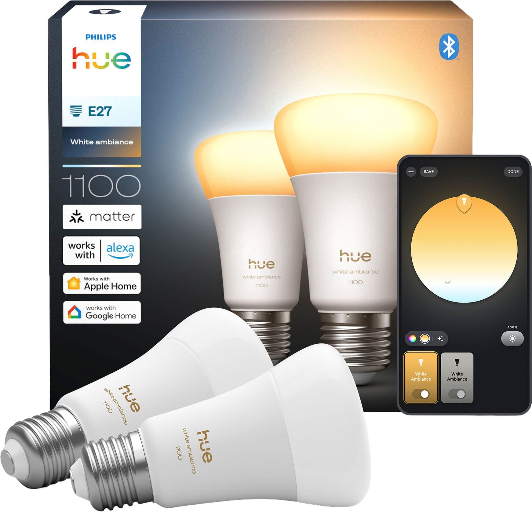 Philips Hue LED-Leuchtmittel White Ambiance | Weiß