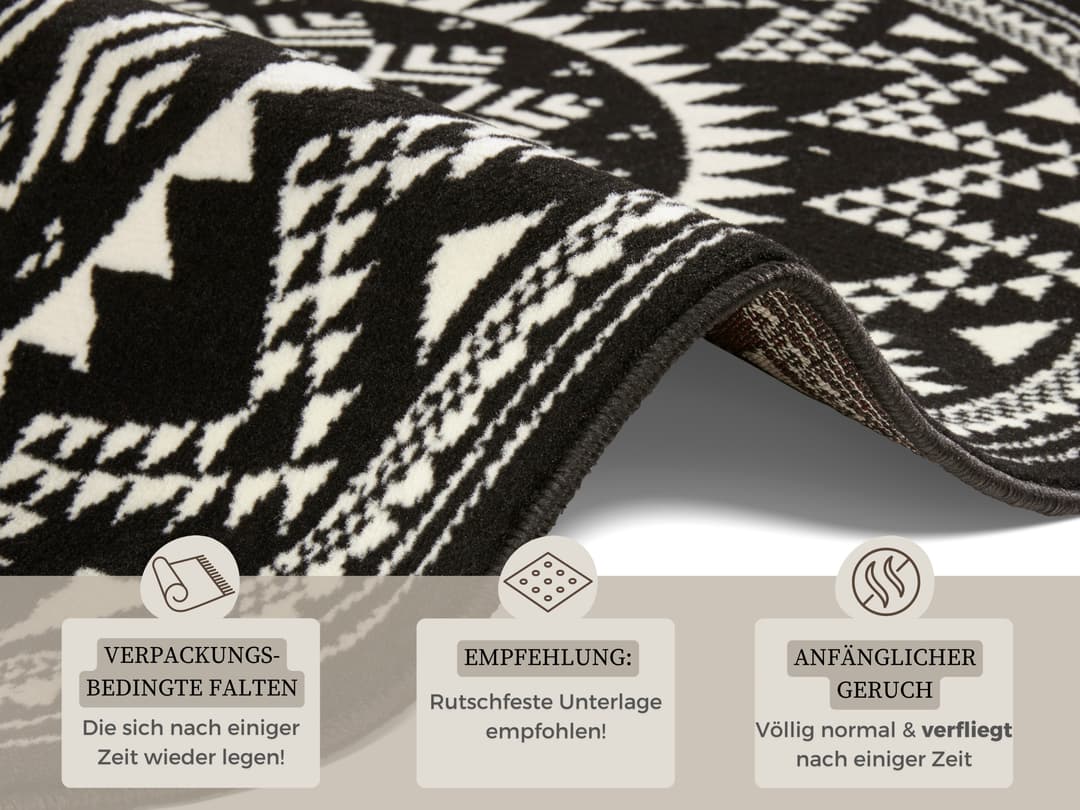 HANSE Home Teppich Valencia | Schwarz