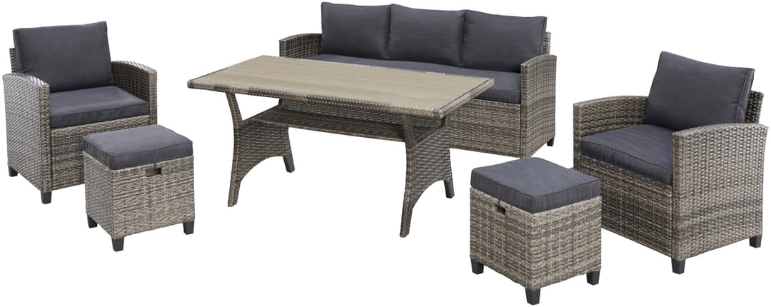 KONIFERA Gartenlounge-Set Amsterdam | Grau