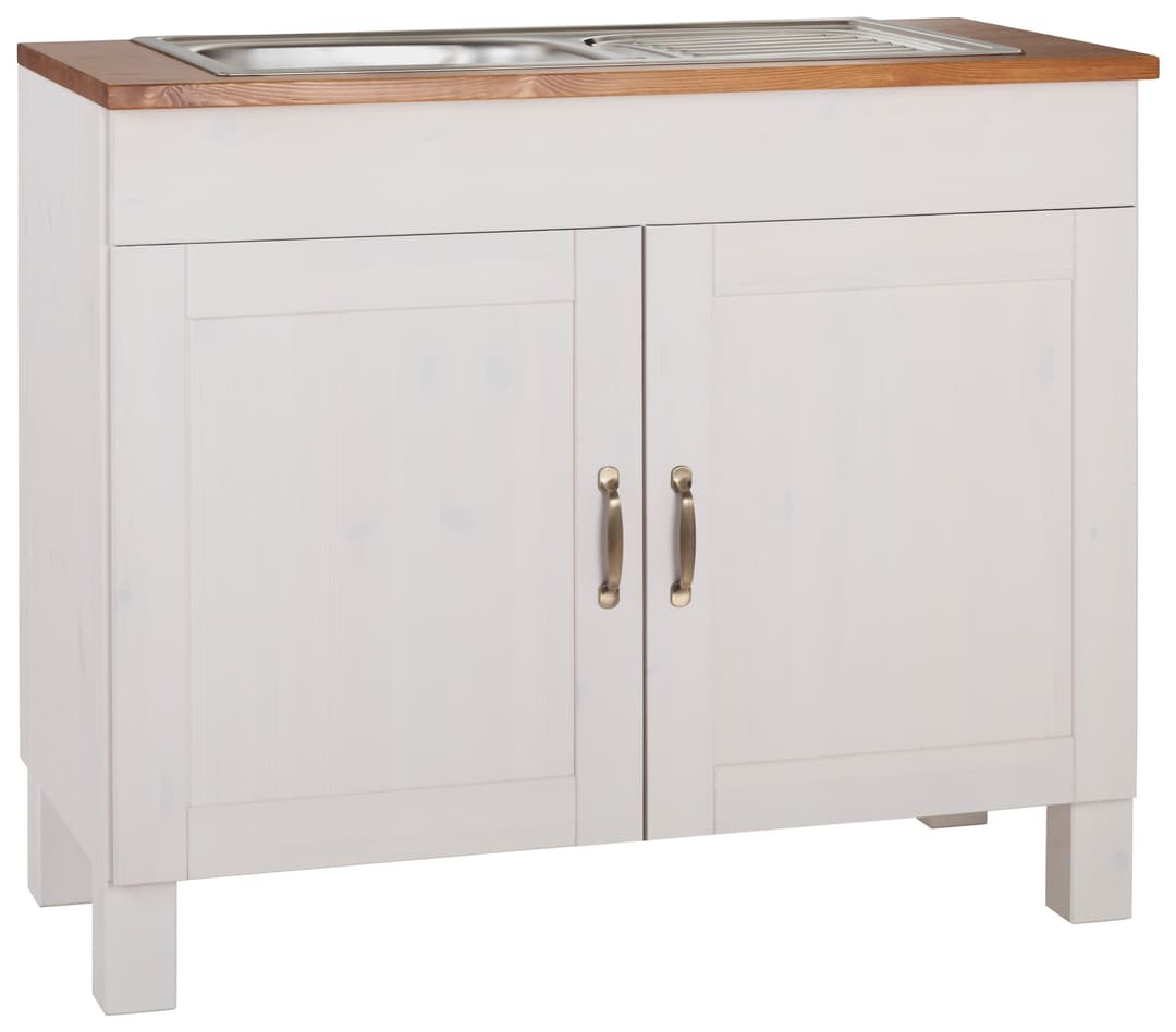 Home affaire Spülenschrank Alby | Weiß