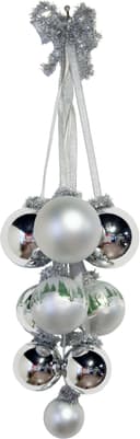 Krebs Glas Lauscha Glaskugel-Gehänge | Silber