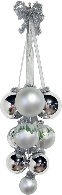 Krebs Glas Lauscha Glaskugel-Gehänge | Silber