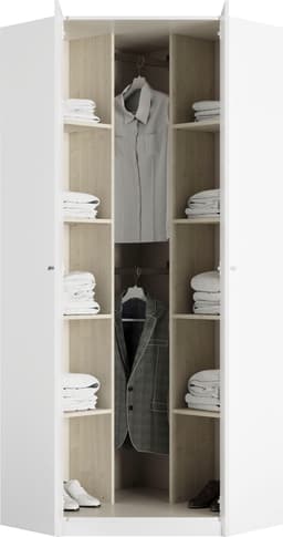 priess Eckkleiderschrank Barcelona | Weiß
