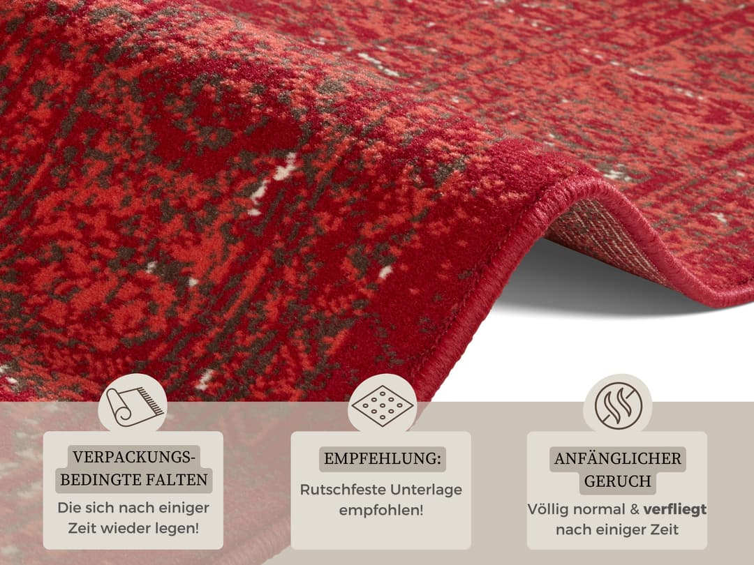 HANSE Home Teppich Plume | Rot