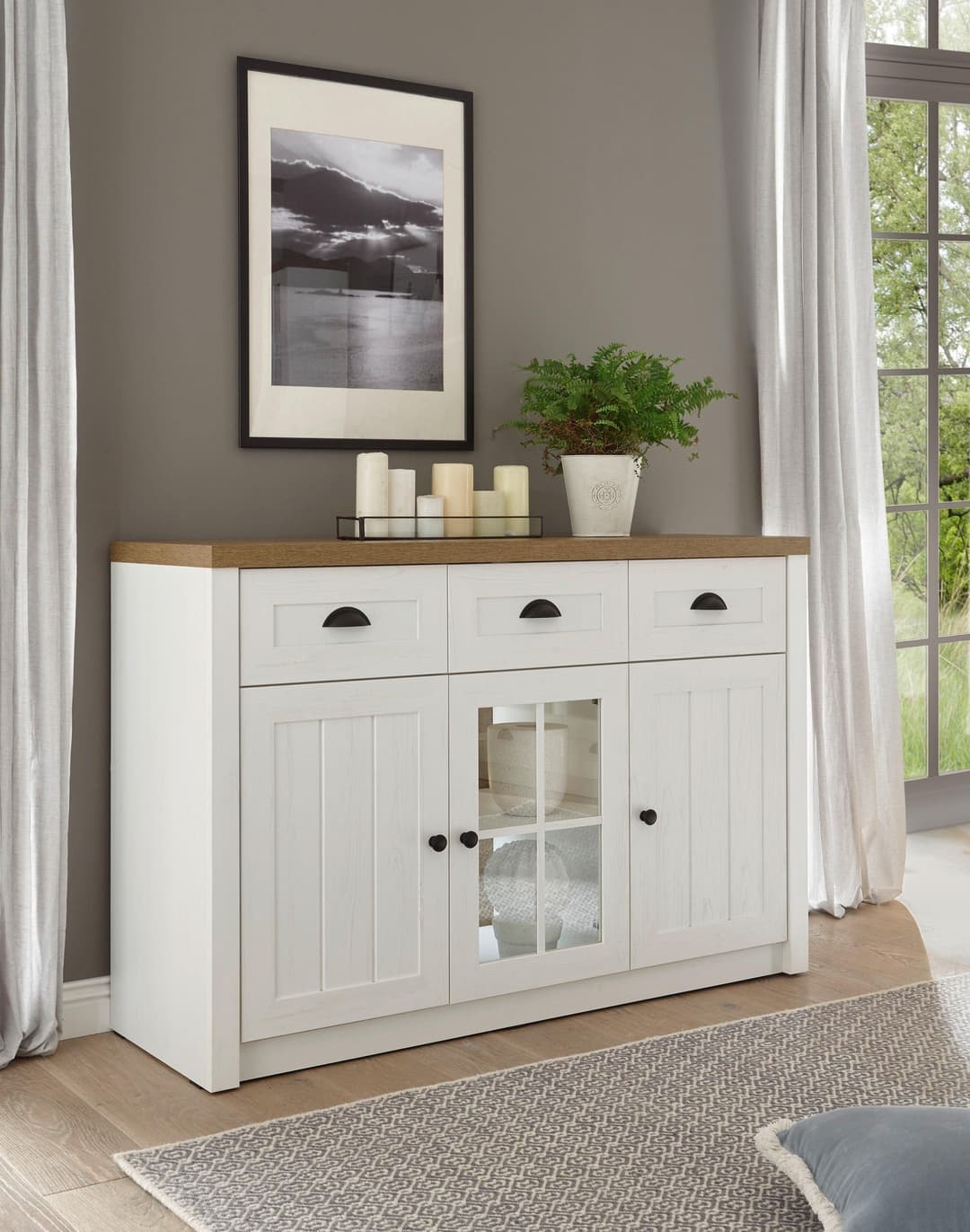 Home affaire Sideboard Beauvais | Weiß