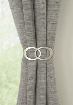 GARDINIA Dekospange Raffspange Infinity Doppelring | Silber