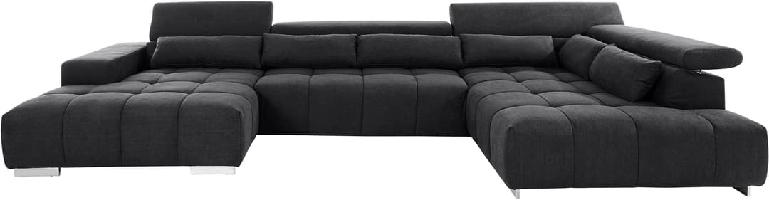 COTTA Wohnlandschaft Orion U-Form | Schwarz