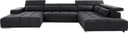 COTTA Wohnlandschaft Orion U-Form | Schwarz 2