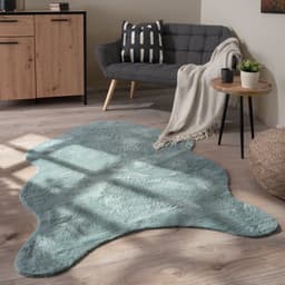 Paco Home Fellteppich Pelt 640 | Türkis