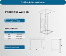welltime Walk-in-Dusche | Transparent