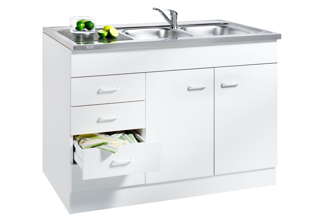 KOCHSTATION Spülenschrank KS-Elster | Weiß