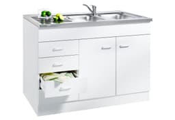 KOCHSTATION Spülenschrank KS-Elster | Weiß