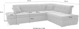 DOMO collection Ecksofa Moric Luxus | Grau