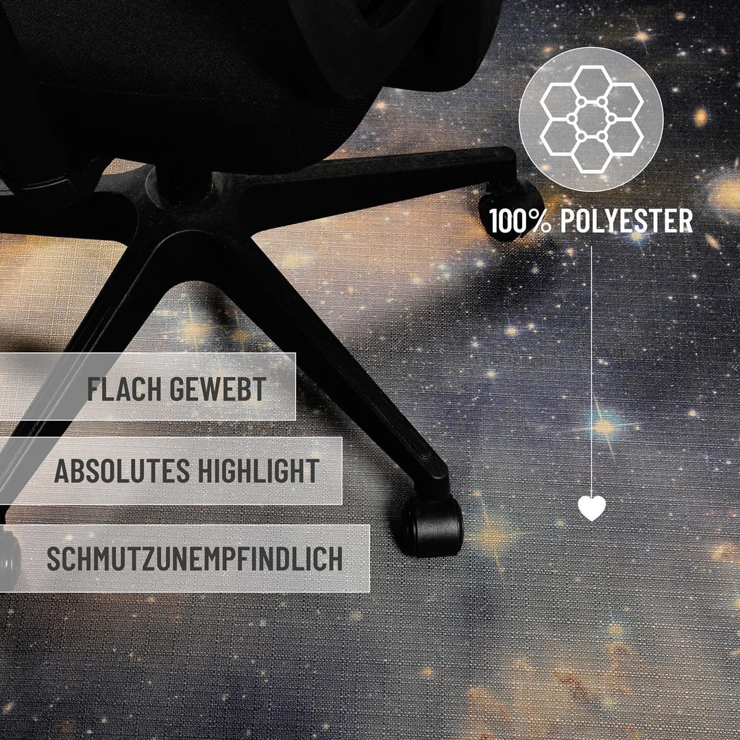Wecon home Teppich Galactic Glow | Schwarz
