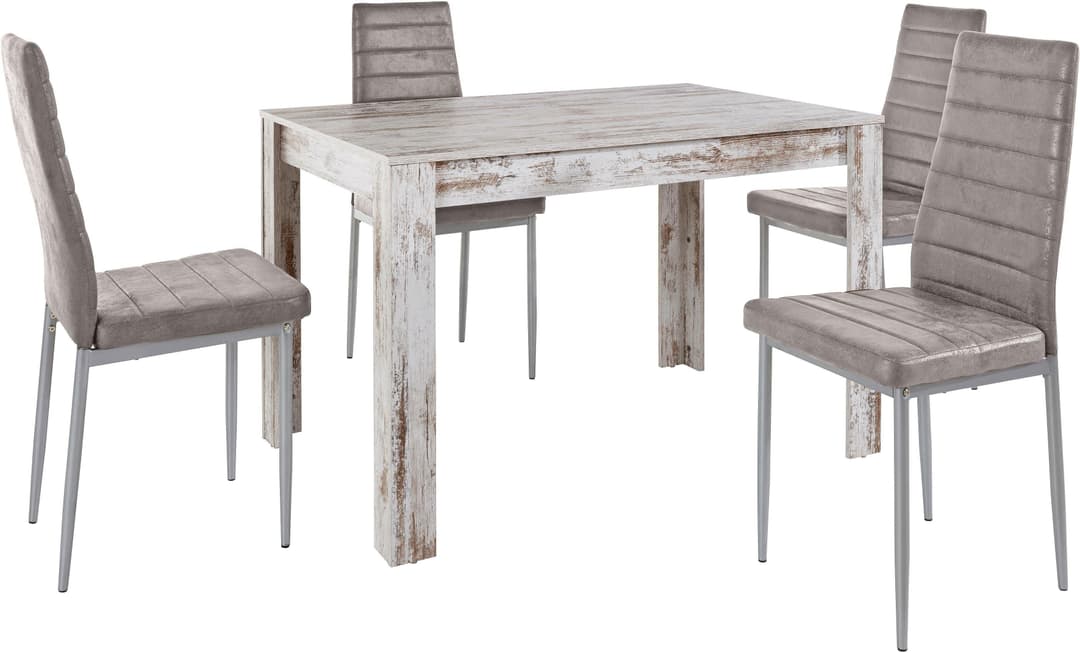 OTTO home Essgruppe mit Tisch und 4 Stühlen | Mehrfarbig