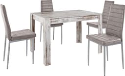 OTTO home Essgruppe mit Tisch und 4 Stühlen | Mehrfarbig