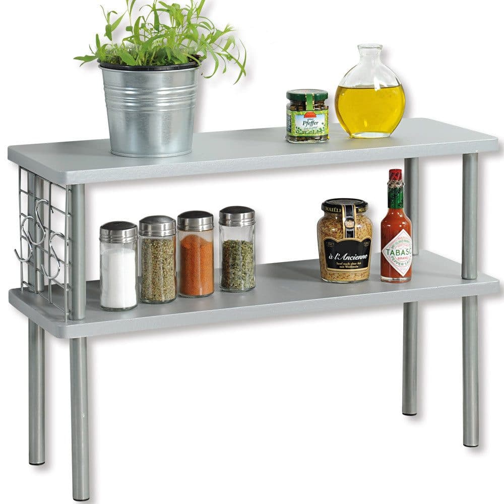 KESPER® Küchenregal mit 2 Ebenen | Grau
