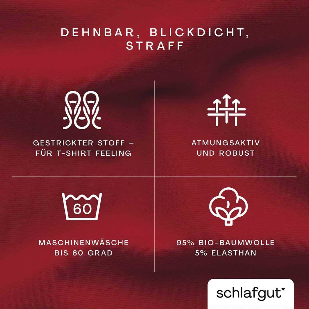 Schlafgut Spannbettlaken PURE Bio-Baumwolle | Rot