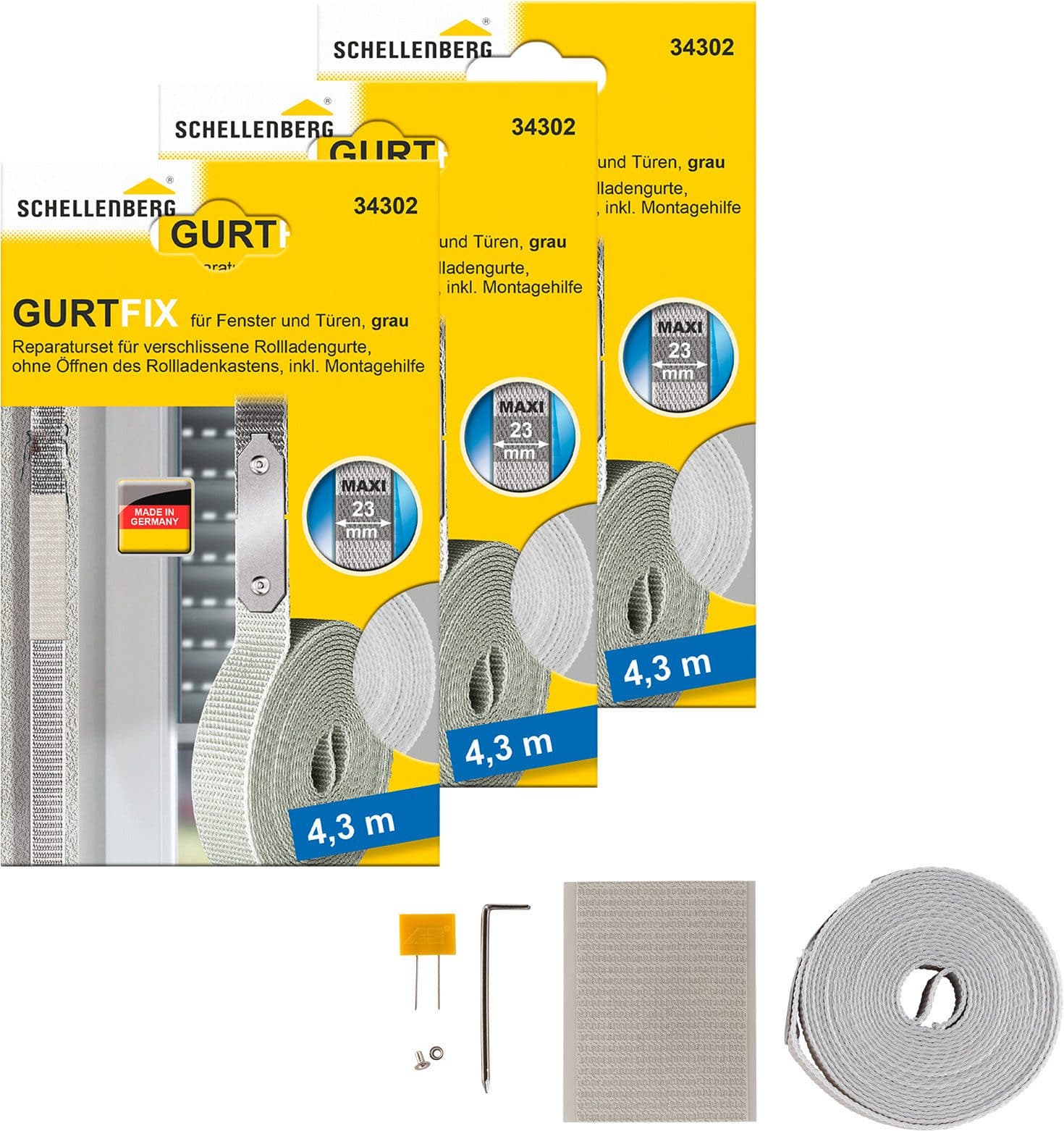 SCHELLENBERG Reparatur-Set Rollladen Gurtfix | Grau