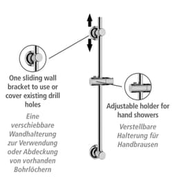 Wenko Duschstange | Silber