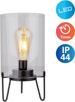 Näve LED Außen-Tischleuchte Lonna | Schwarz