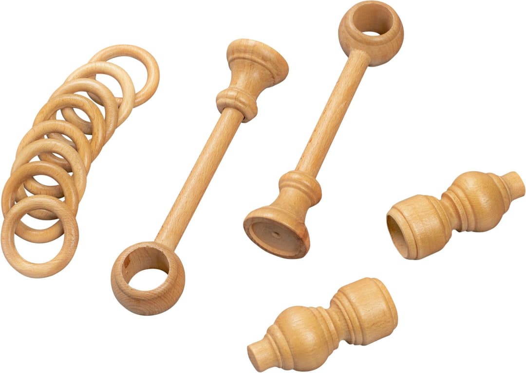SN DECO GROUP Gardinenstange Filigrano | Holztöne