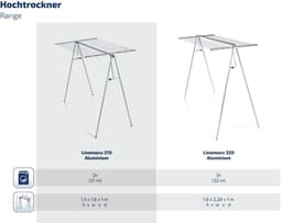 Leifheit Wäscheständer LinoMaxx 210 | Silber
