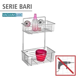 Wenko Duschablage Bari, 2 Etagen | Silber