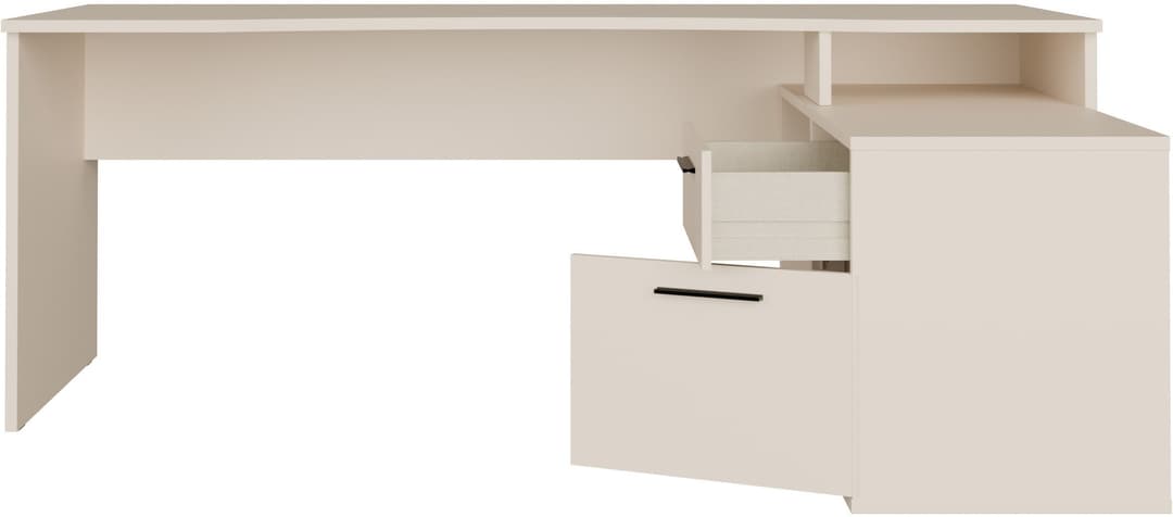 FORTE Eckschreibtisch Tezaur | Beige