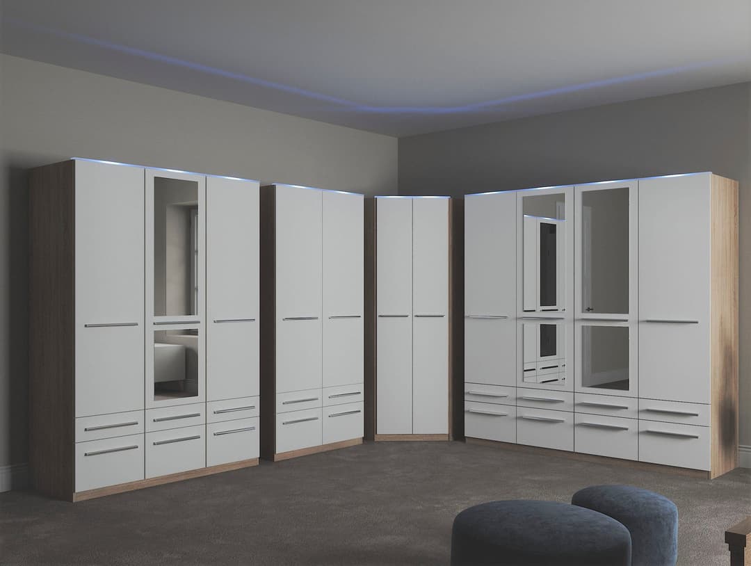 priess Kleiderschrank Barcelona | Holztöne