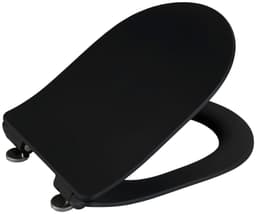 WENKO WC-Sitz Sedilo matt Schwarz | Schwarz