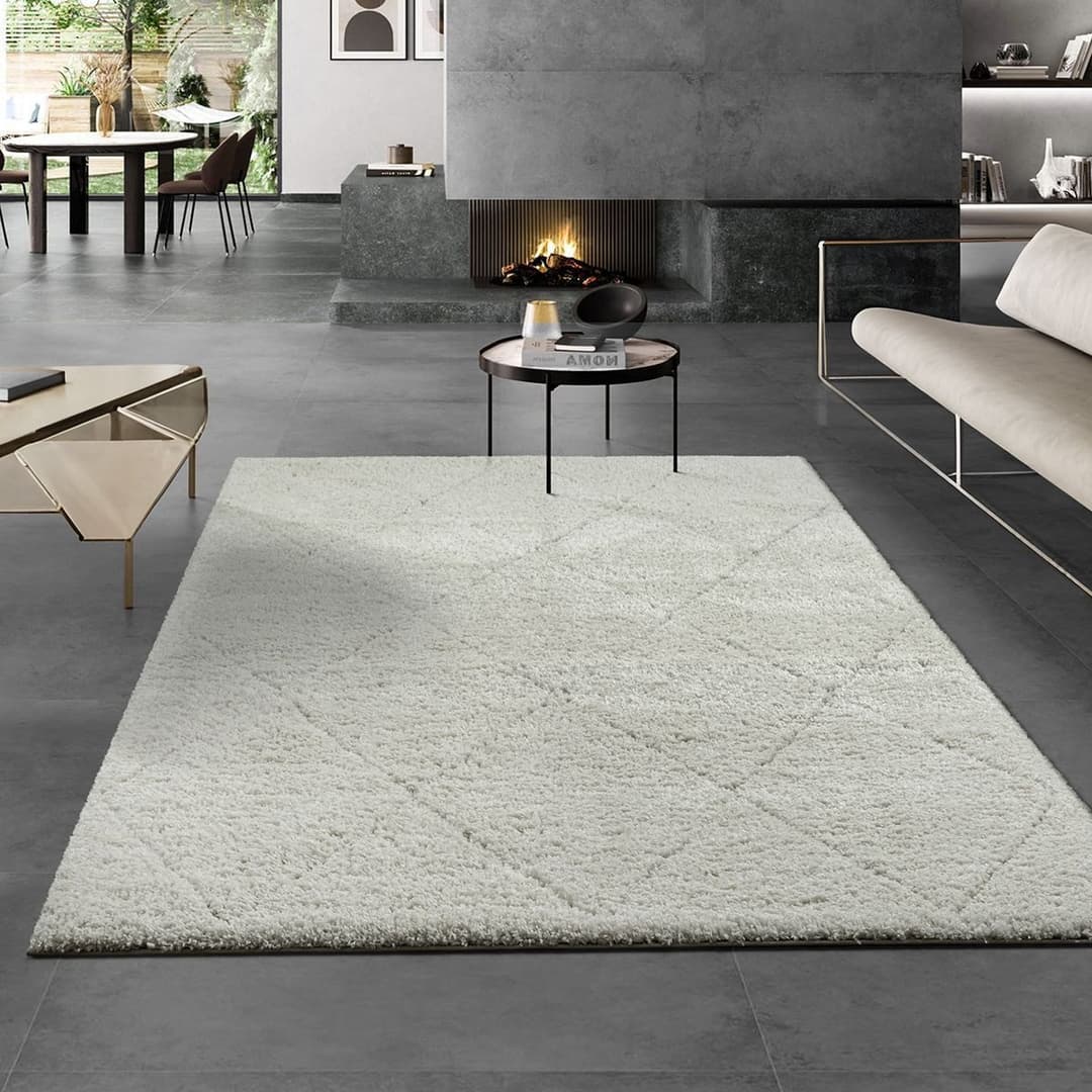 the carpet Teppich Bahar Shaggy | Beige