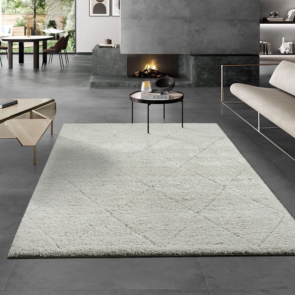 the carpet Teppich Bahar Shaggy | Beige