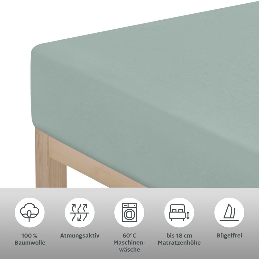 OTTO home Spannbettlaken PHYSALIS Comfort | Grün