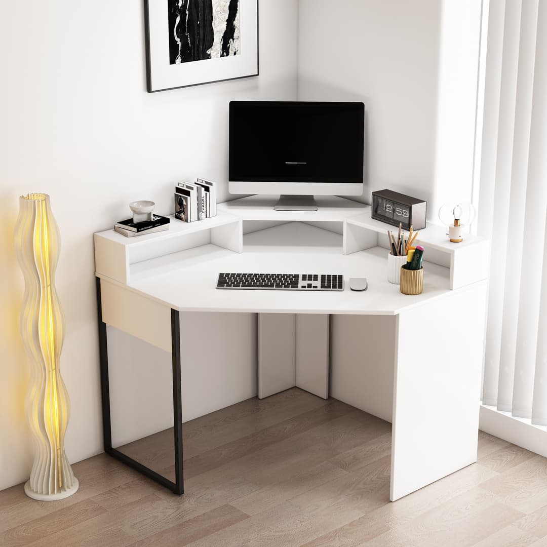 OTTO home Eckschreibtisch Moid | Weiß