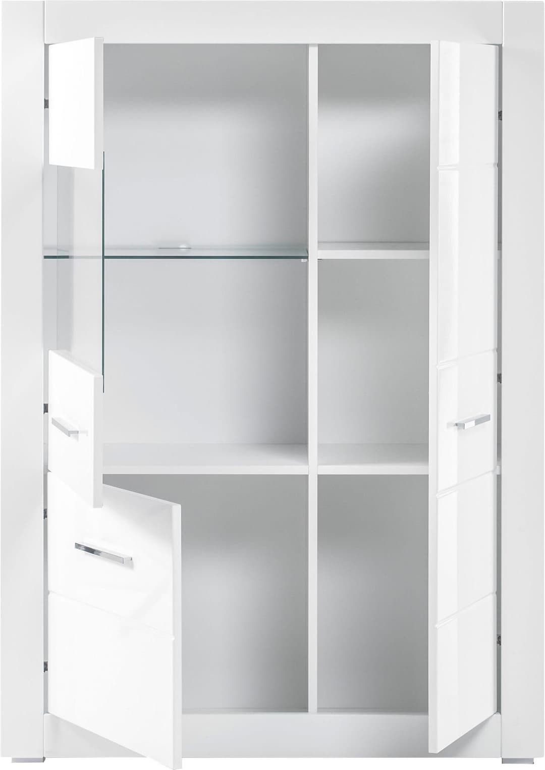 Home affaire Vitrine BIANCO Höhe 142 cm | Weiß