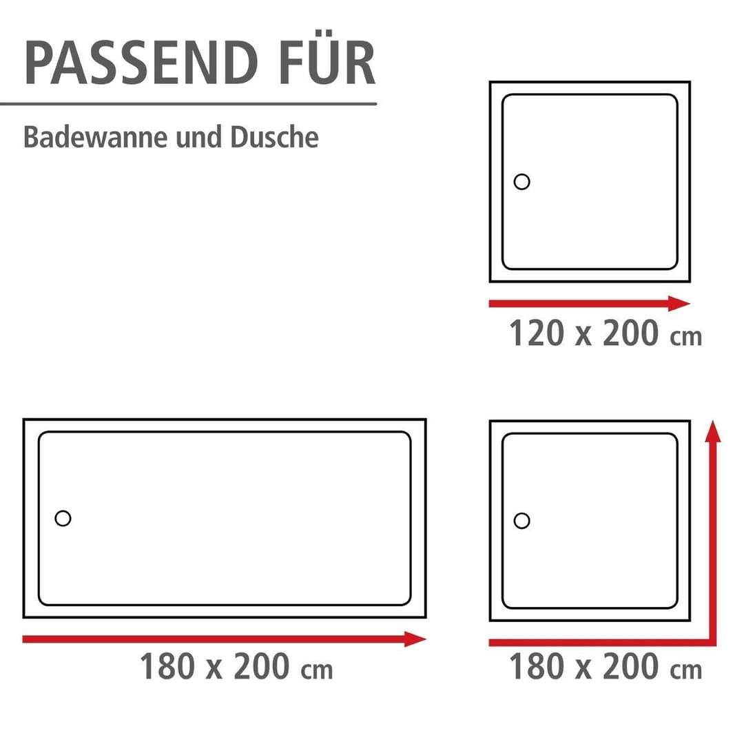 Wenko Duschvorhang Palais | Weiß