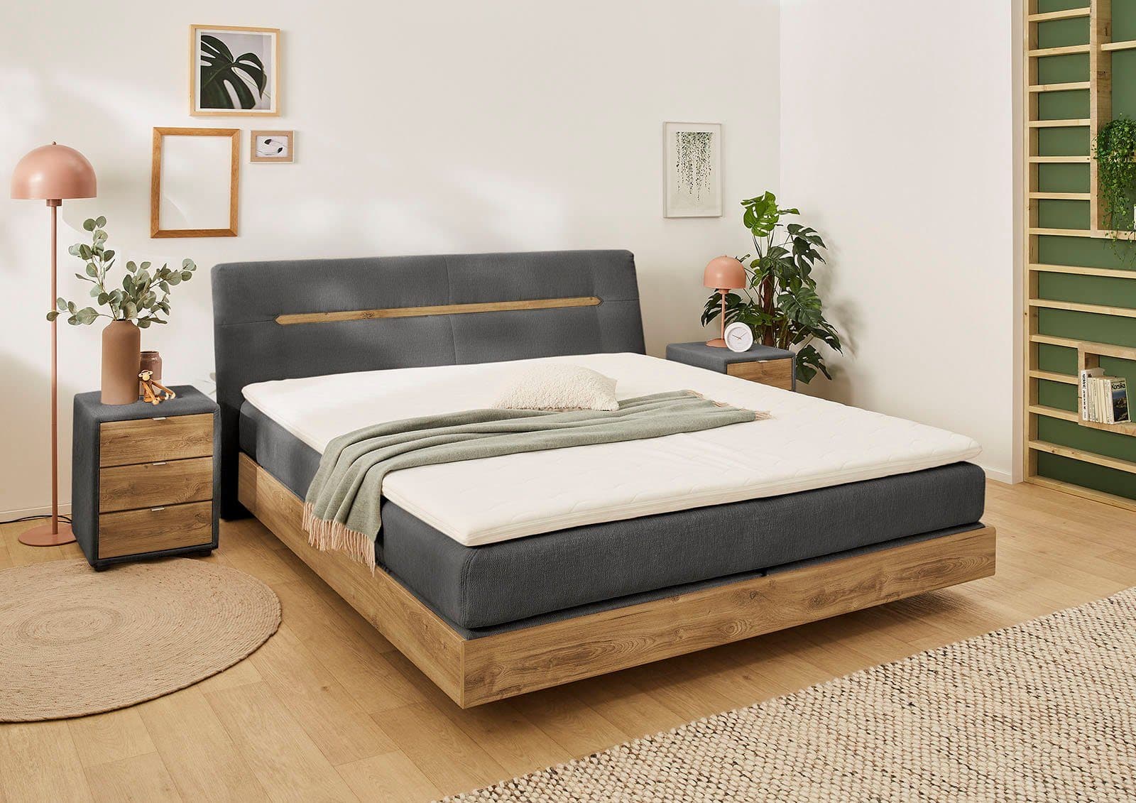 Jockenhöfer Gruppe Boxspringbett Hetty 180x200cm | Grau