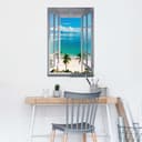 Reinders! Poster Fenster zum Strand | Blau