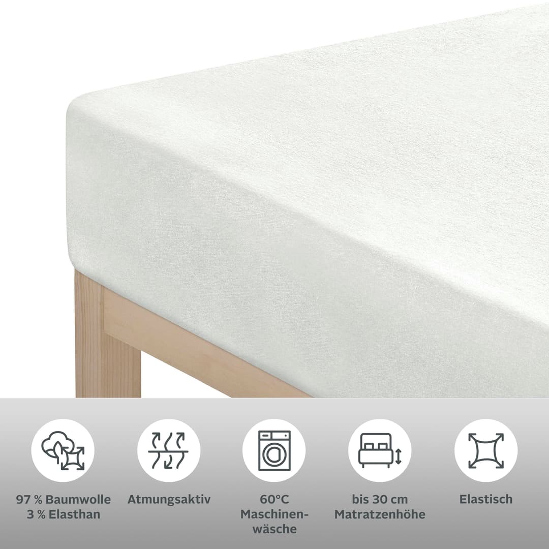 OTTO home Spannbettlaken SOUCY | Weiß