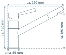 Schütte Küchenarmatur CORNWALL | Silber