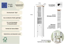 welltime Hochschrank Sylt | Weiß