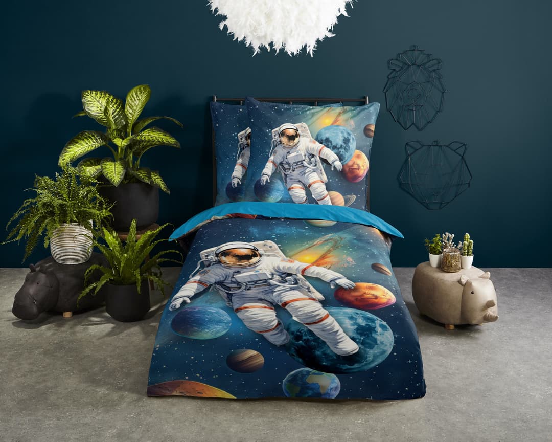 PURE luxury collection Kinderbettwäsche Saros | Blau